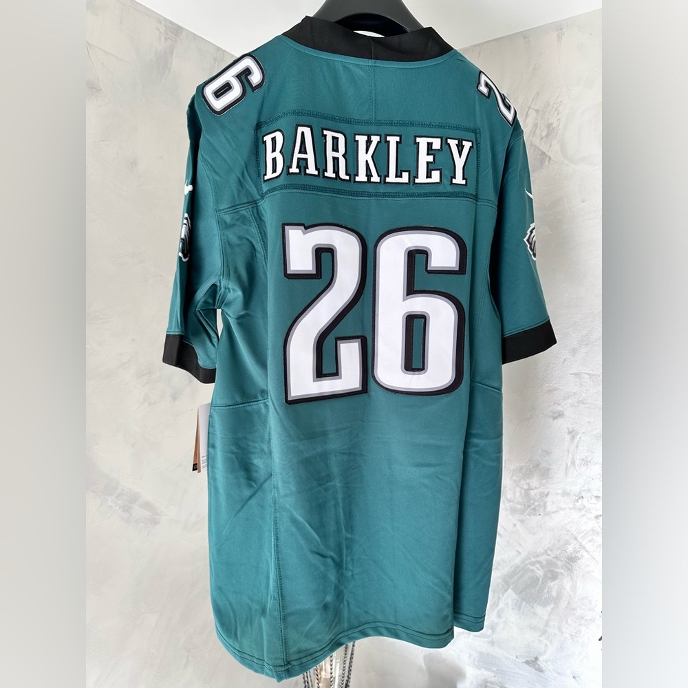 Eagles NFL On Field Nike Jersey with tags - #26 Barkley - Teal w/black